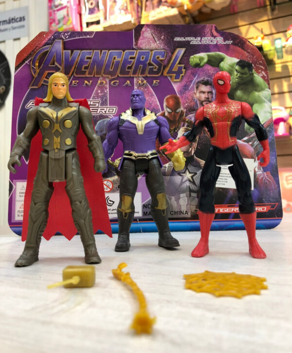 Kit muñecos de avengers 3 unidades
