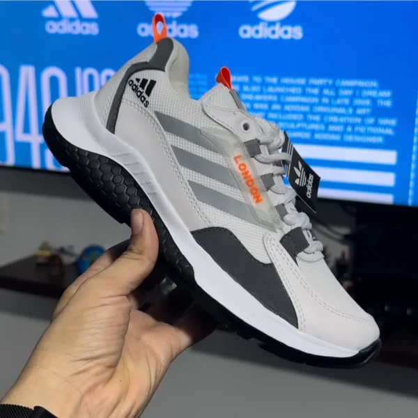 Tenis Adidas London Blanco Gris Caballero - Image 2