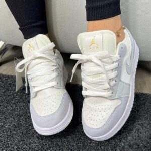 Tenis Nike Air Jordan Low 1 Gris Dama
