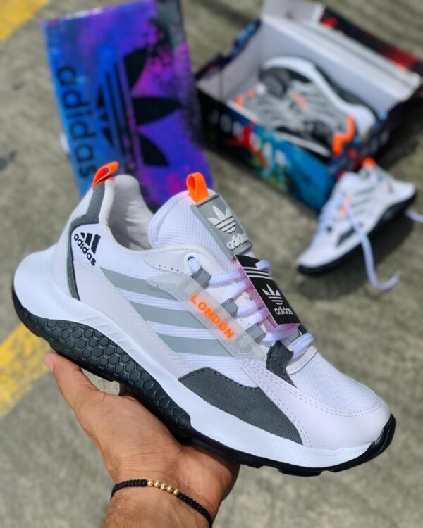Tenis Adidas London Blanco Gris Caballero
